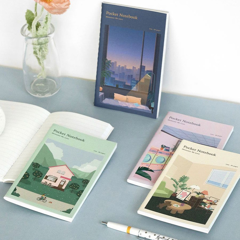 Emotional Illustrations - Iconic Moments We Love Pocket Lined Notebook