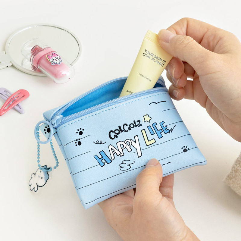 Zip Closure - GOLGOLZ Mini Pouch With Keyring