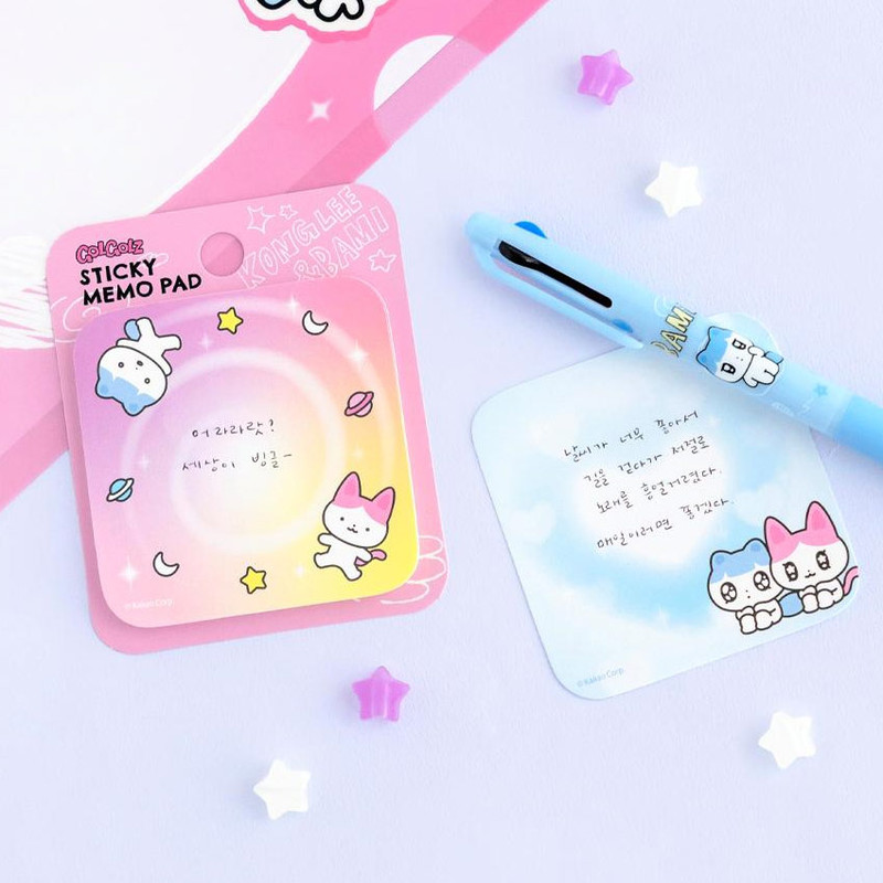 GOLGOLZ Round Square Cute Sticky Notes Pad