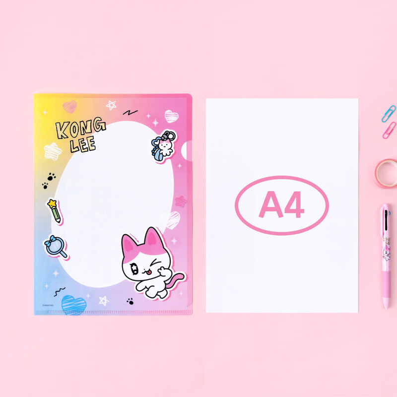 A4 and Letter Size Papers - GOLGOLZ Cute L-Shaped A4 File Folder