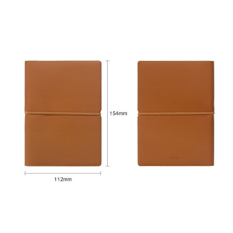Size - Fenice Handy A6 PU Cover Lined And Blank Notebook