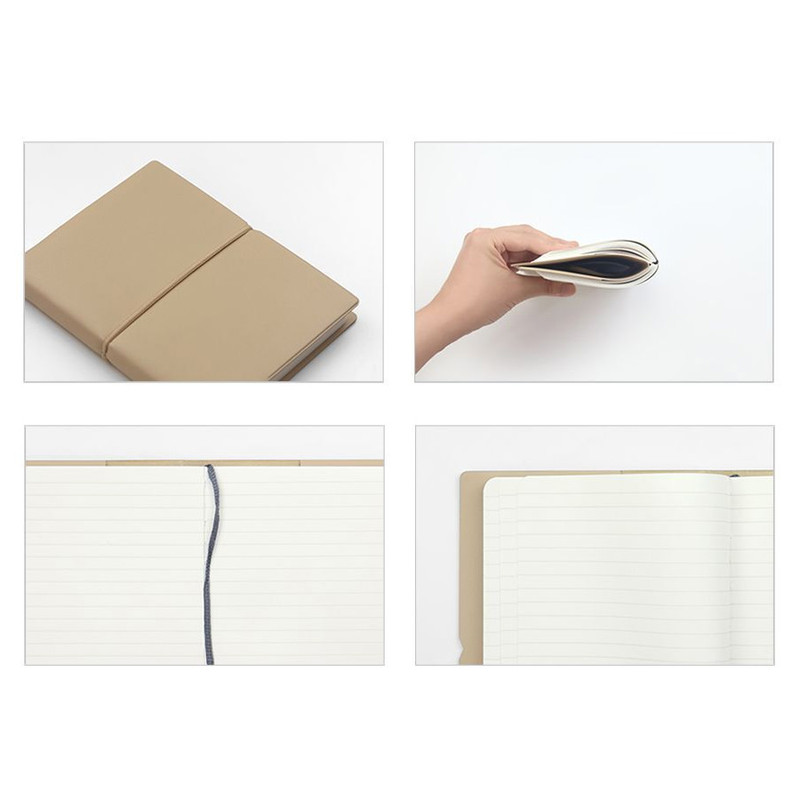 Detail of Fenice Handy A6 PU Cover Lined And Blank Notebook