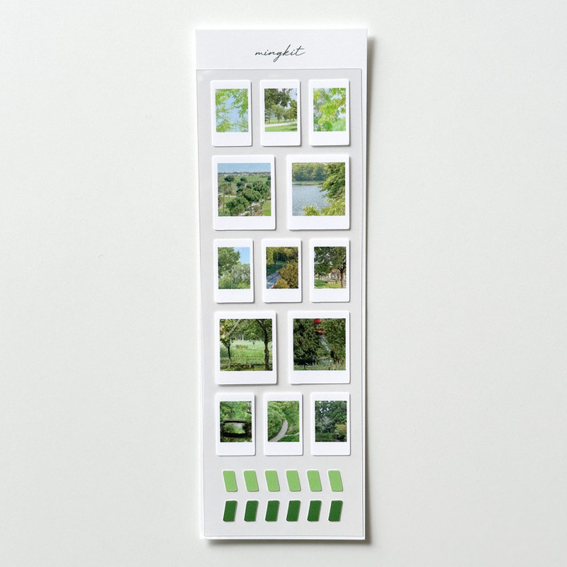 Green - Mingkit Instant Photo Removable Sticker Pack