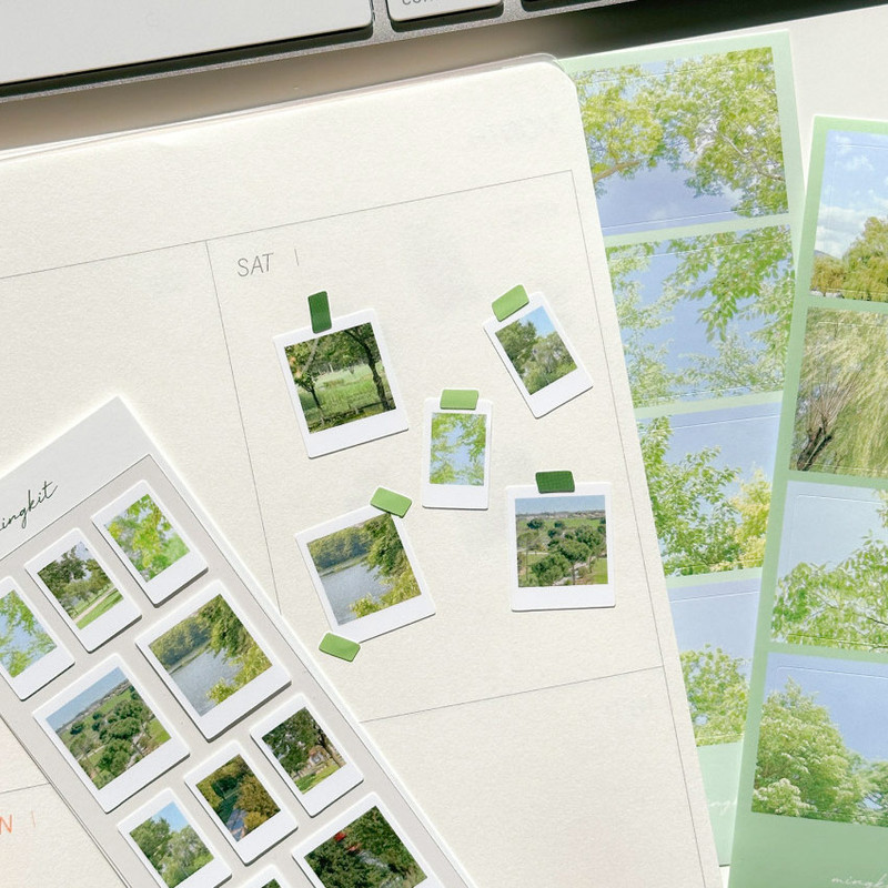 Green - Mingkit Instant Photo Removable Sticker Pack