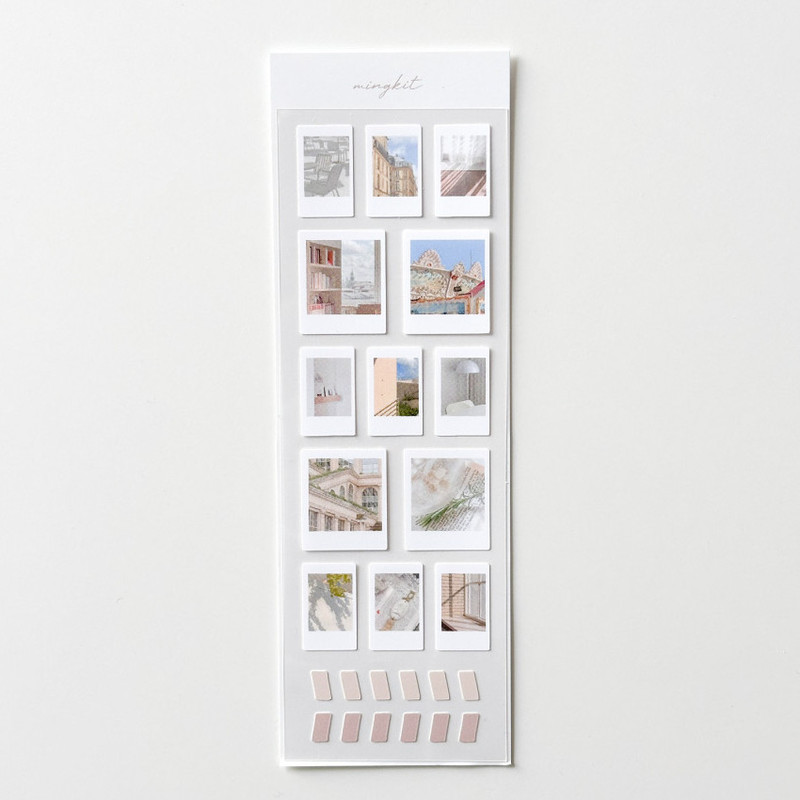Beige - Mingkit Instant Photo Removable Sticker Pack