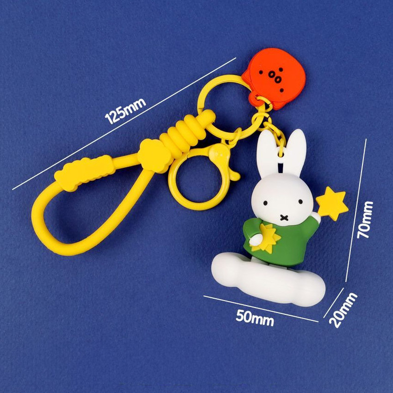 Size - Miffy Dreamland Figure Keyclip With Slicone Strap