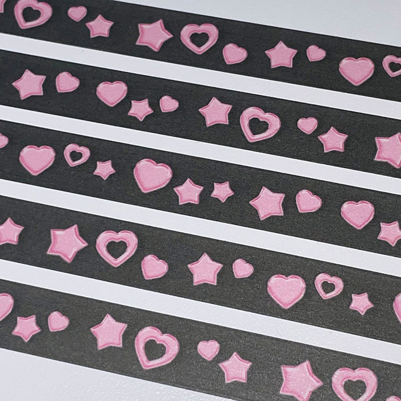 Bold Graphic Design - Bit By Bit Pink Crystal Washi Tape