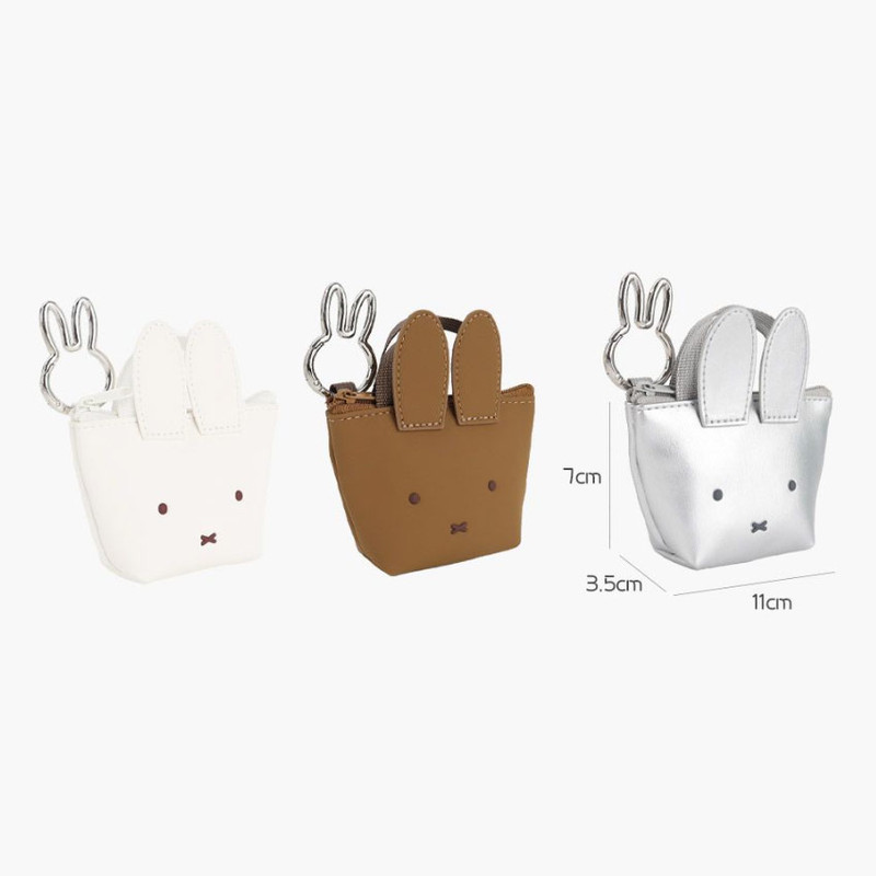Size - Miffy Face Mini Pouch With Bunny Carabiner