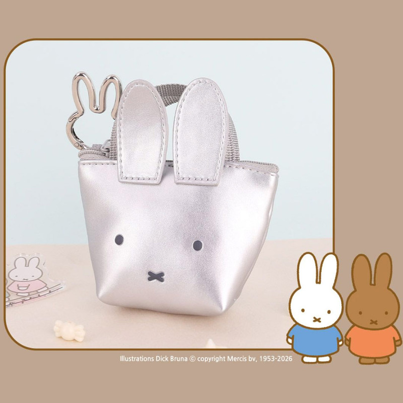 Cute Design - Miffy Face Mini Pouch With Bunny Carabiner