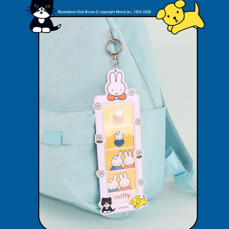 With Key Clip - Miffy Four Cut Photo Holder With Keyring