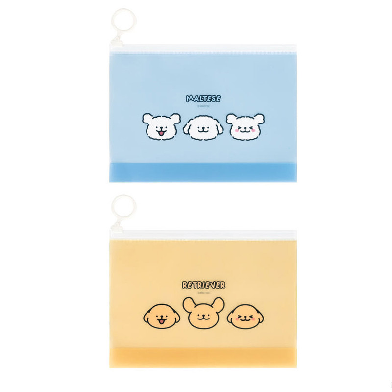 Maltese Waterproof Clear PVC Zipper Pouch