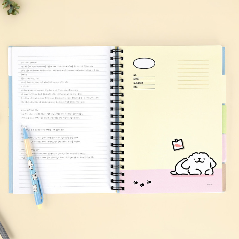 Lined Note - Maltese Index B5 Wire-Binding Lined Notebook