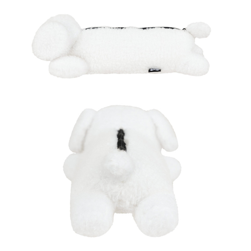 Maltese Fluffy Maltese Puppy Plush Pencil Case
