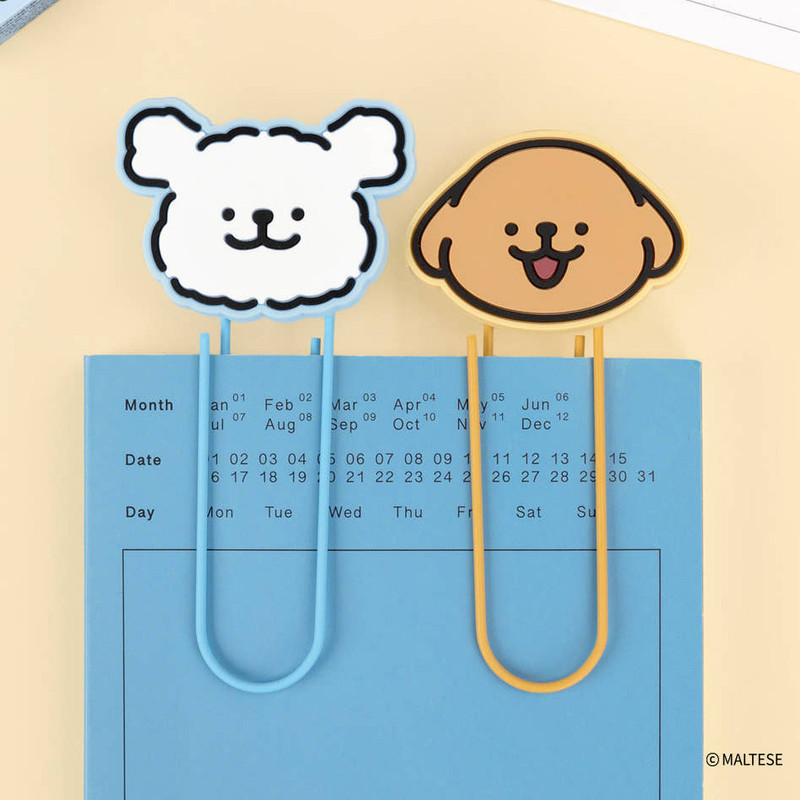 Cute Design - Maltese Puppy Big Clip Bookmark