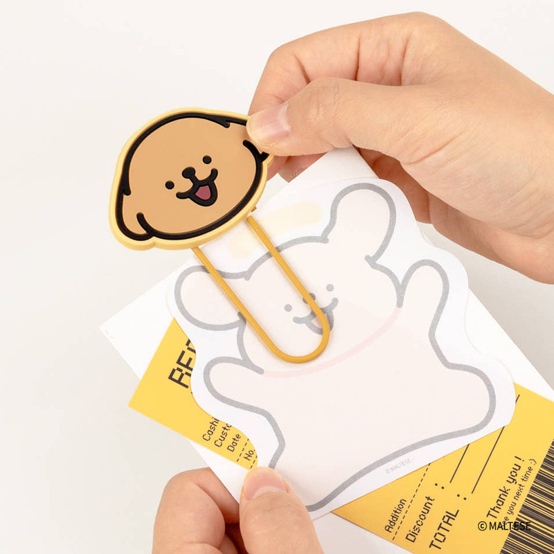 Retriever - Maltese Puppy Big Clip Bookmark