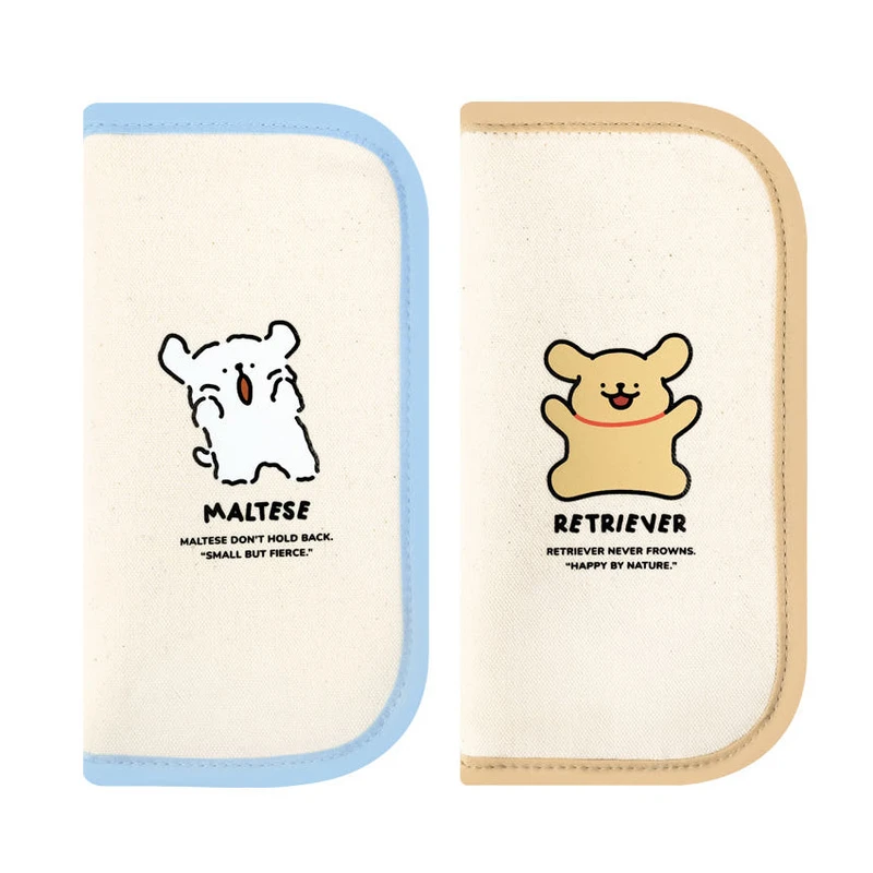 Maltese Puppy Canvas Large Pencil Case