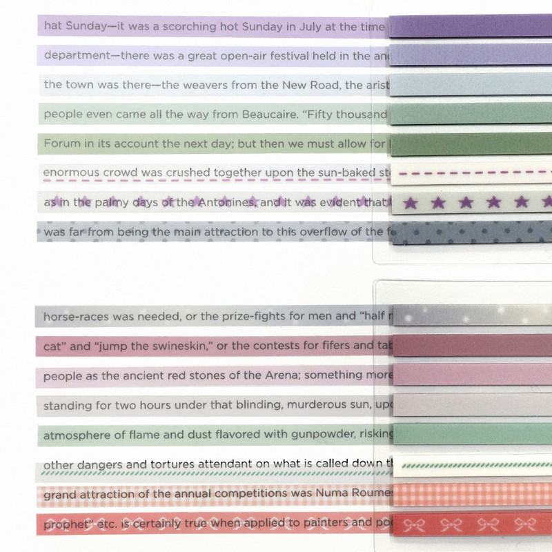 Semi-Transparent - Be On D Easy Cut Sticky Clear Long Index Set