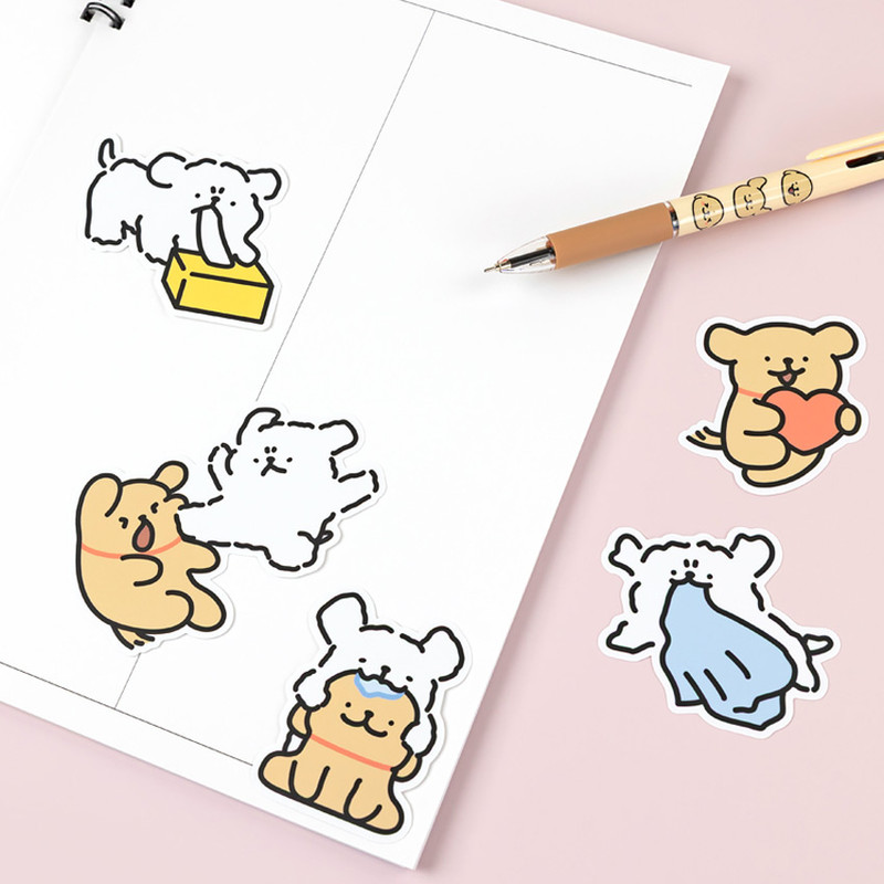 Cute Design - Maltese Puppy Big Point Removable Sticker Pack