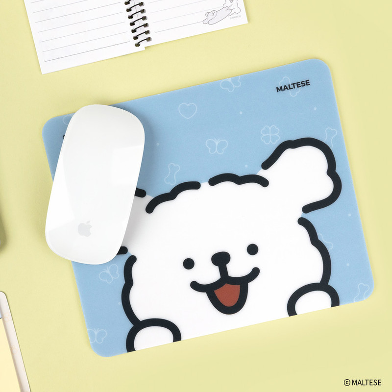 Cute Design - Maltese Puppy PVC Rectangular Mouse Pad