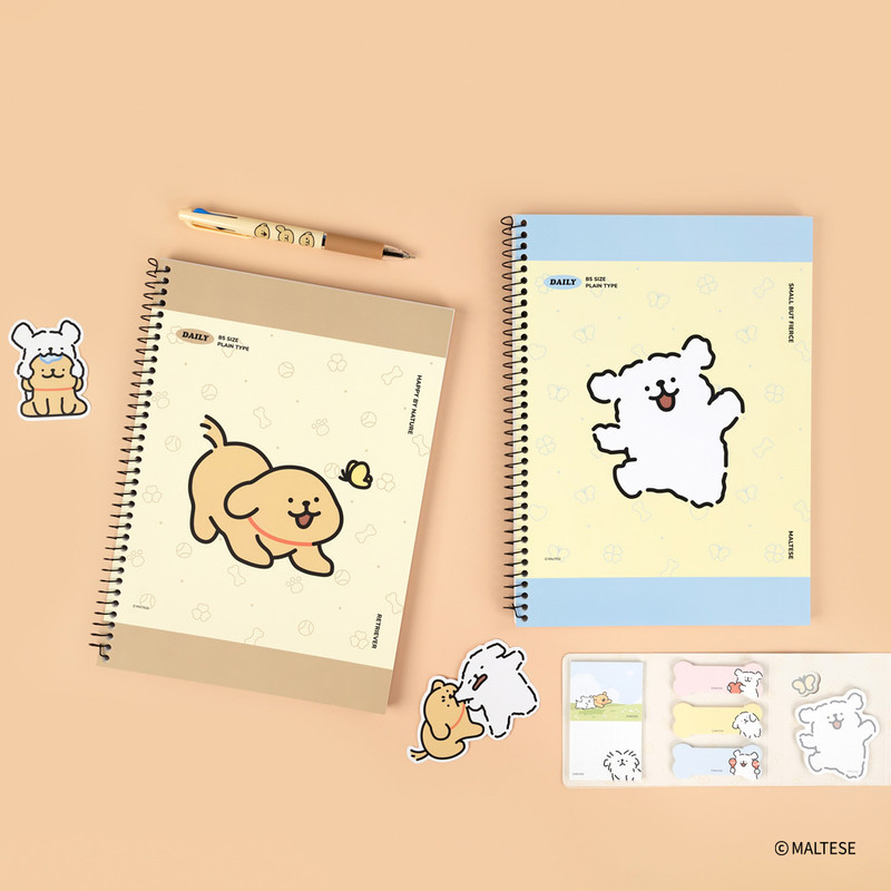 Cute Design - Maltese Puppy B5 Blank Notebook