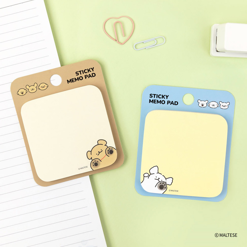 Cute Design - Maltese Puppy Sticky Notes Pad