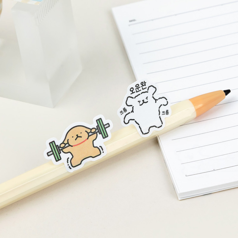 Matte Coated - Maltese Puppy Korean Message Sticker