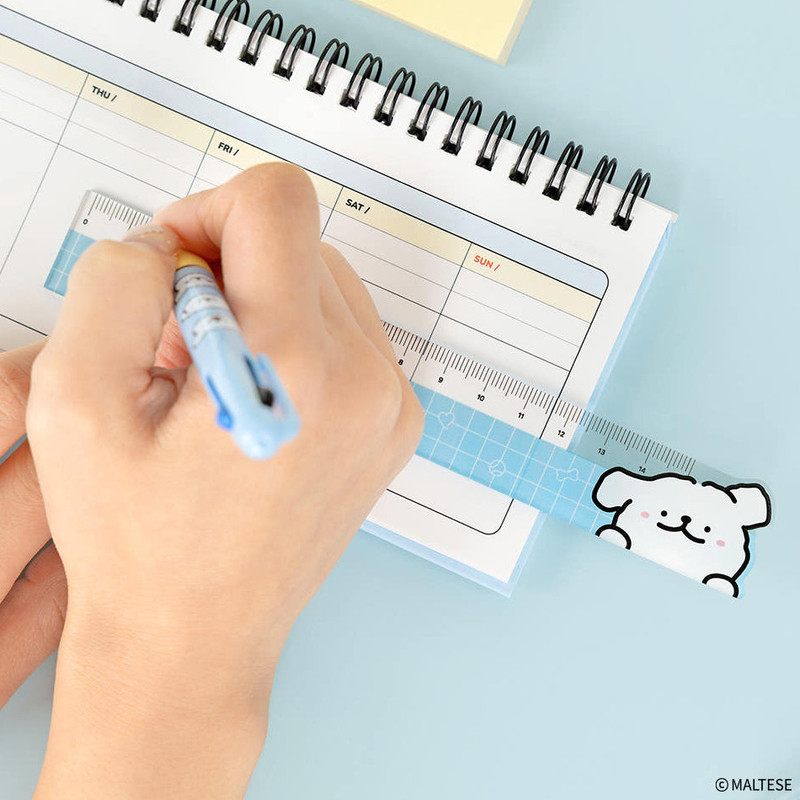 Clear Ruler - Maltese Puppy 15 cm Ruler