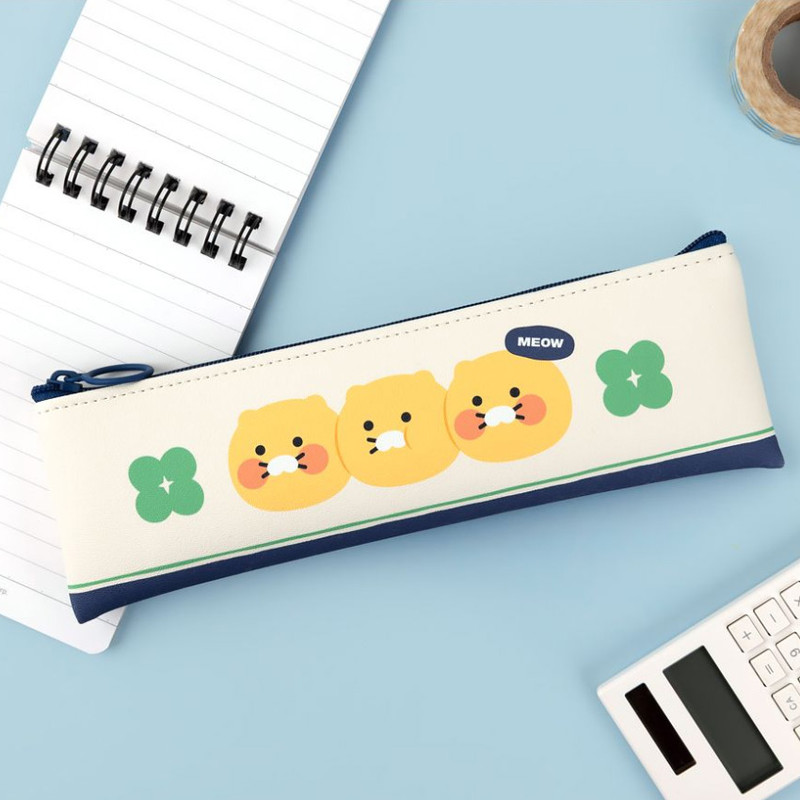 Zipper Closure - Kakao Friends Choonsik Flat Pencil Case