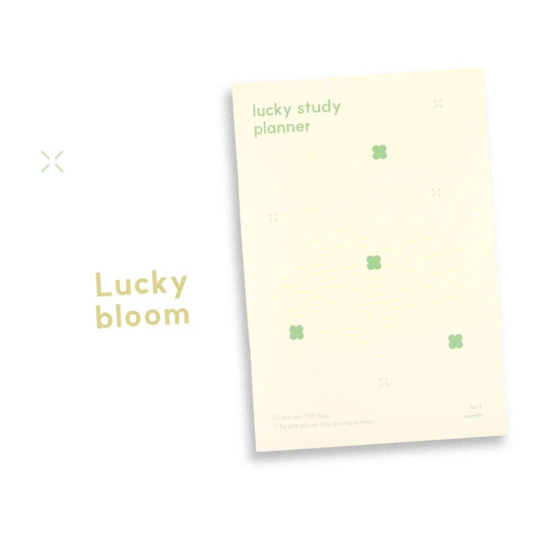 Lucky Bloom - Dash and Dot Lucky 1 Month Dateless Daily Study Planner