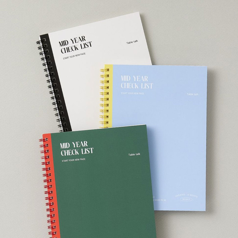 3 Colors - Antenna Shop Table Talk Mid Year A5 Dateless Checklist Weekly Planner