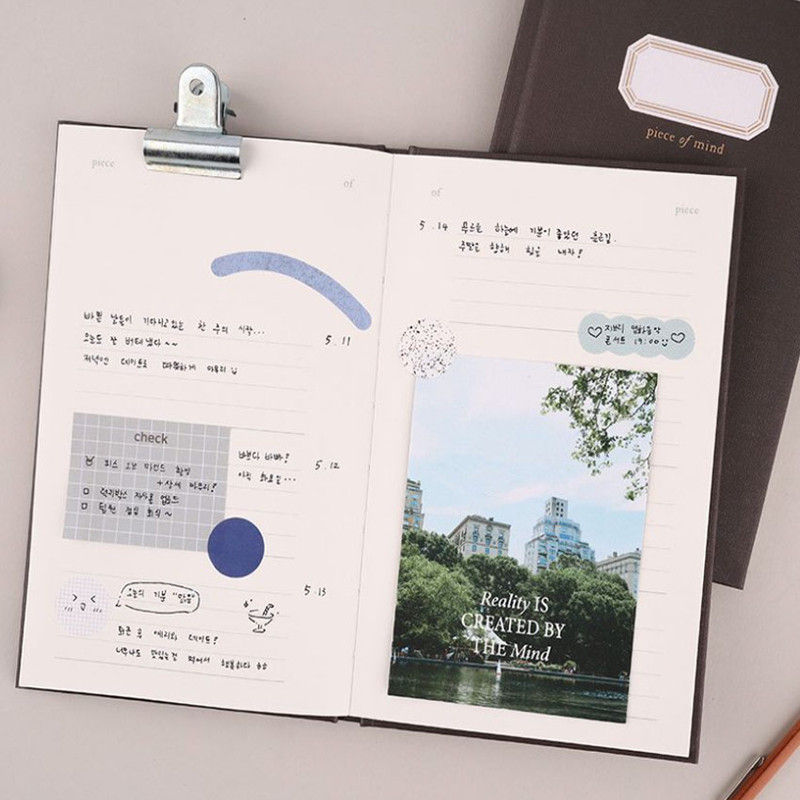 Perfect for Daily Journaling - Dash And Dots Piece Of Mind Collection Lined Notebook