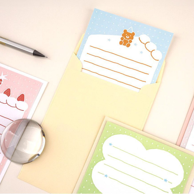 Card With Envelope - Dash And Dots From The Heart Letter Press Message Card