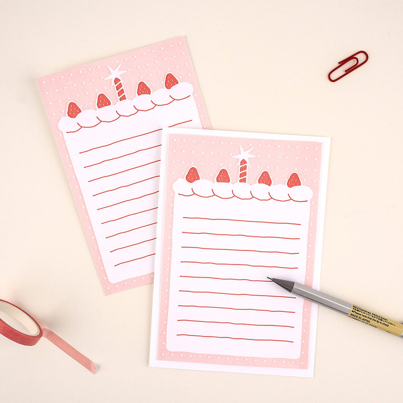 01 Berry Cream - Dash And Dots From The Heart Letter Press Message Card