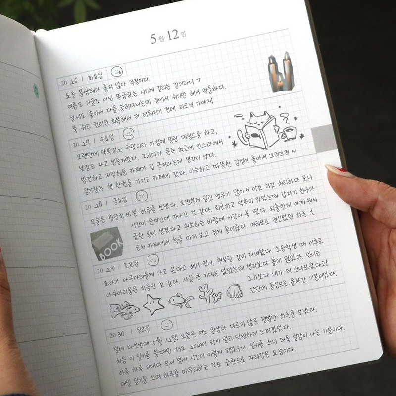120gsm grid paper - ICONIC Everyday Life 5 Years Dated Daily Journal