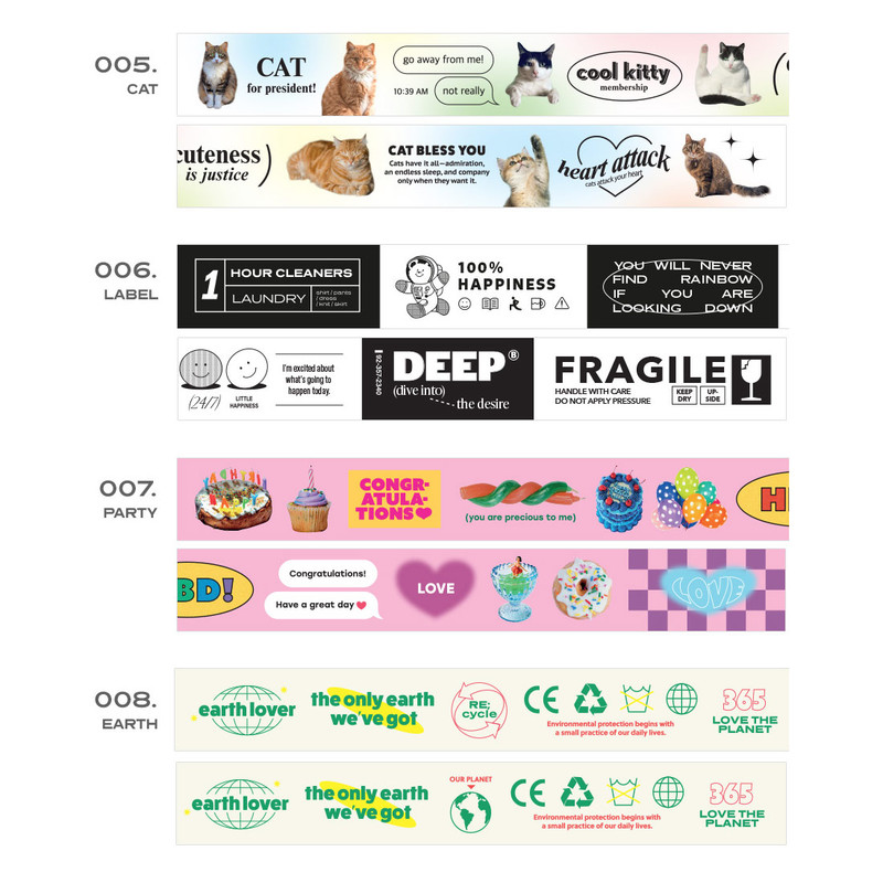 4 Option - ICONIC Collect 20mm Washi Tape 05-08