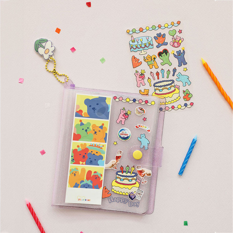 Varied sizes sticker - Dailylike Line Holographic Removable Sticker Set of 8 Sheets