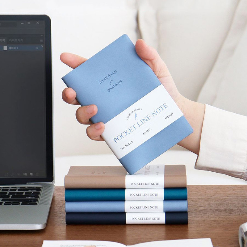 Indigo Official A6 Pocket Lined Notebook