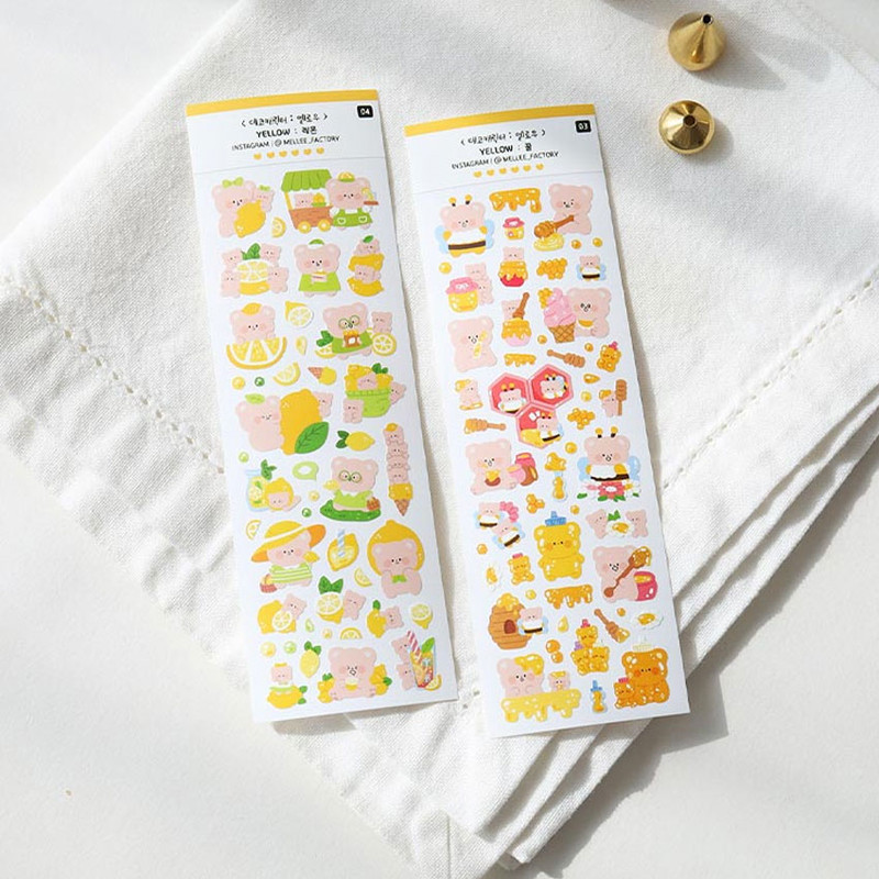 Deco Character Yellow Holographic Sticker Pack