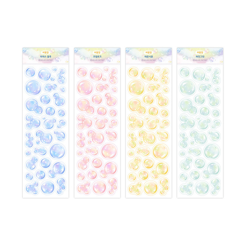 Detail of Bubble Pop Clear Slim Sticker Pack