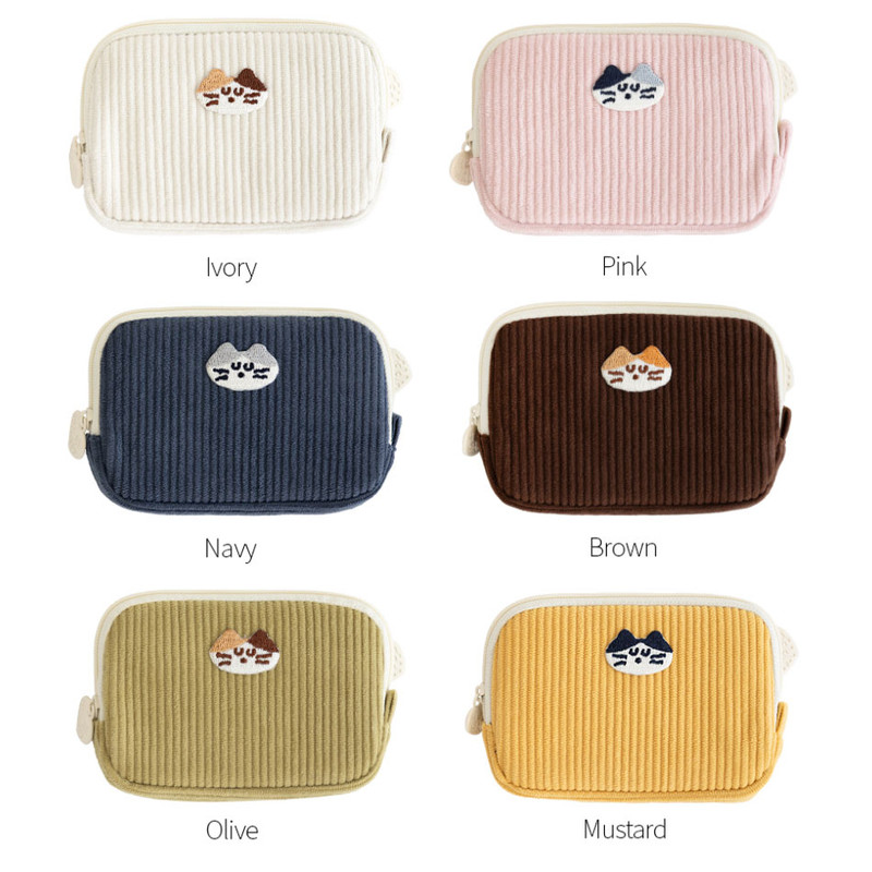 6 Colors - Romane Brunch Brother Mogry Corduroy Card Wallet