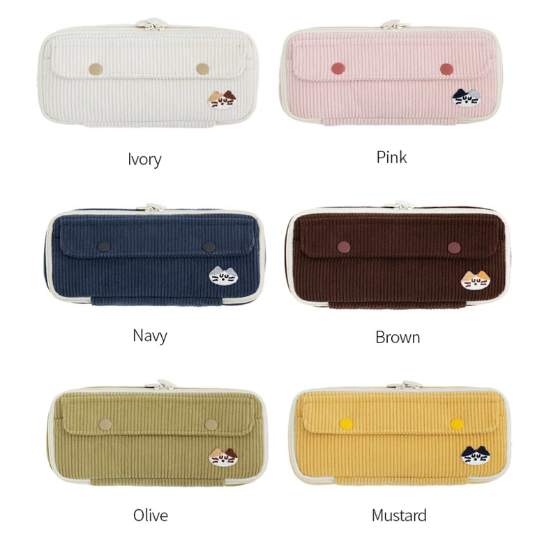 Colors - Romane Brunch Brother Mogry Corduroy Zipper Pencil Case