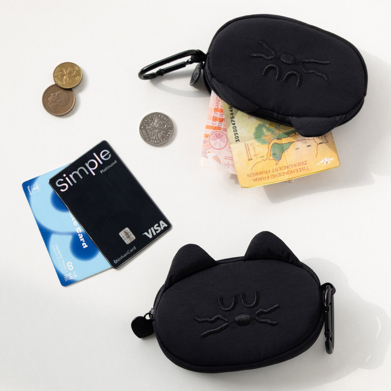 Card case - Romane Brunch Brother Black Mogry Card Wallet With Carabiner