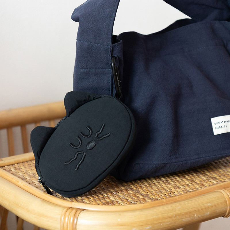 With Carabiner - Romane Brunch Brother Black Mogry Card Wallet With Carabiner