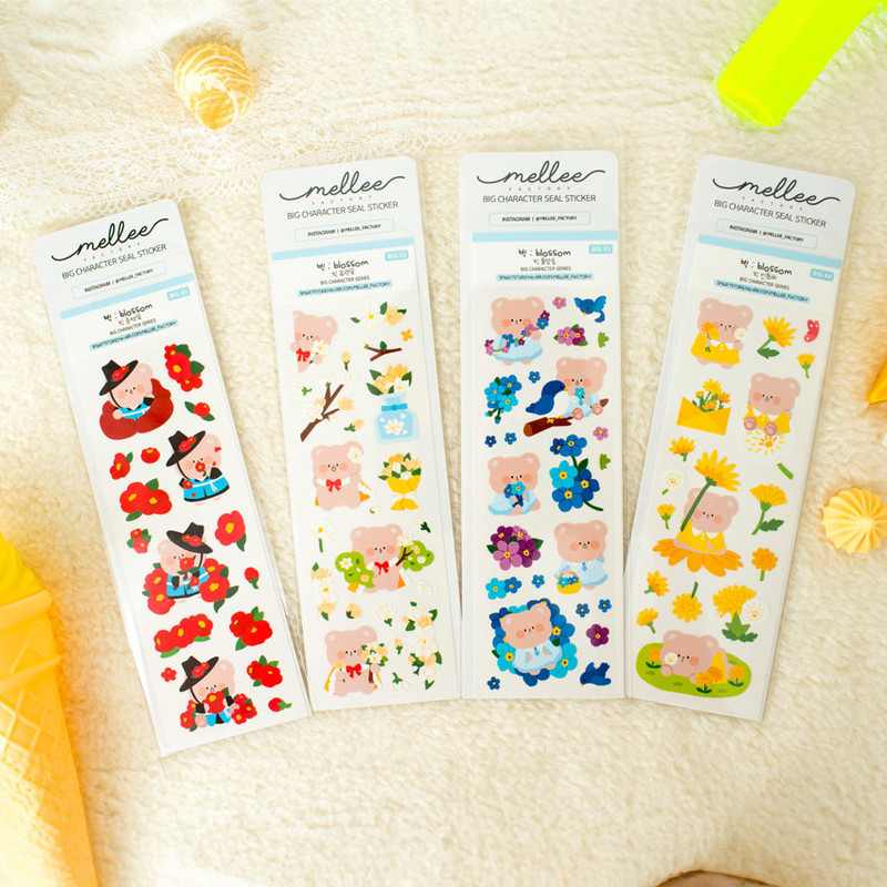 Cute design - Mellee Factory Big Blossom Removable Sticker Pack