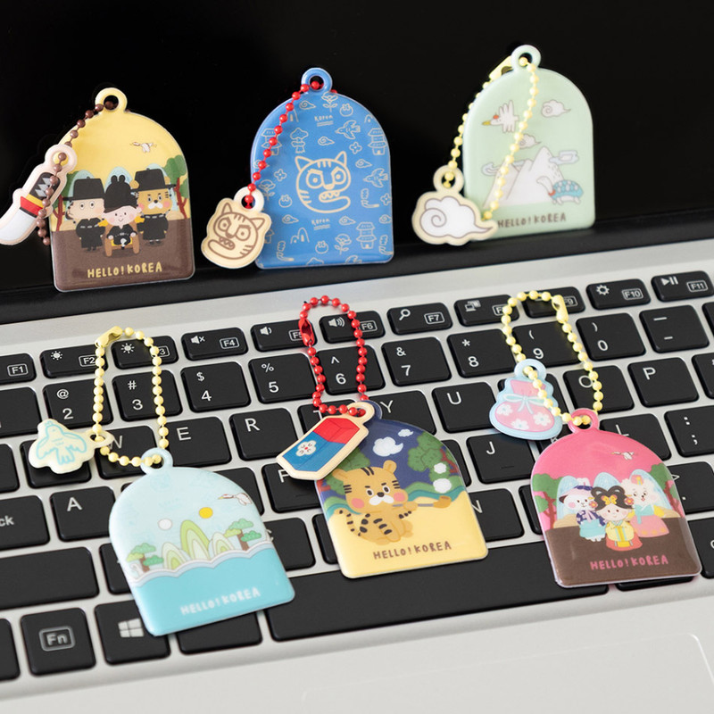 Compact Size - Romane Hello Korea Keyring With Matching Charm
