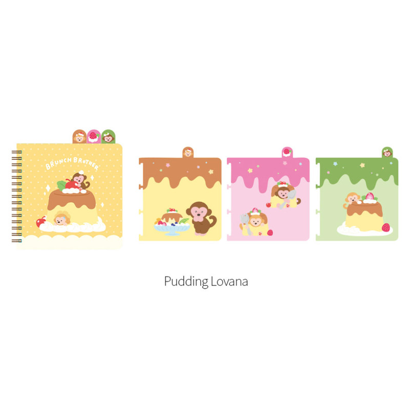 Pudding Lovana - Romane Brunch Brother Index Lined Notebook