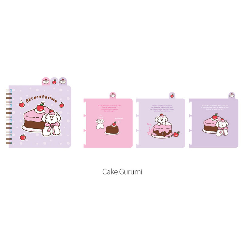 Cake Gurumi - Romane Brunch Brother Index Lined Notebook