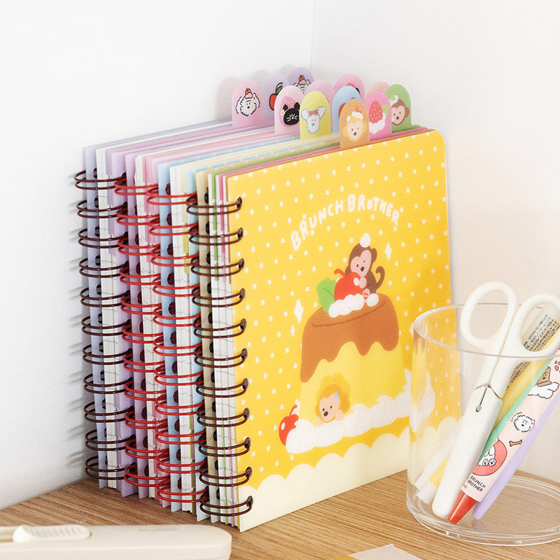 Colorful Wire - Romane Brunch Brother Index Lined Notebook