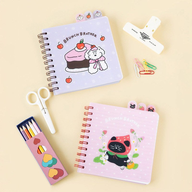 Cute Design - Romane Brunch Brother Index Lined Notebook