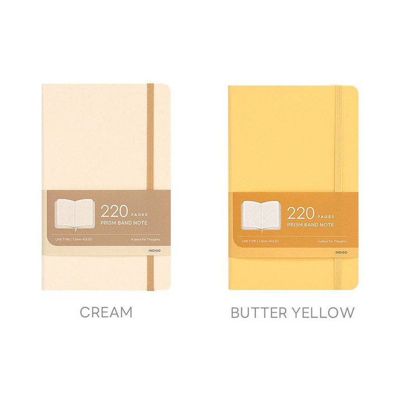 Colors - Prism 220 Hardcover A5 Lined Notebook With Elastic Band